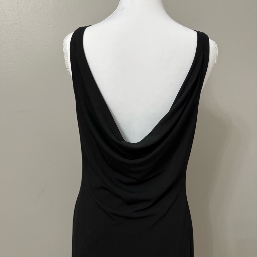 Alex Evenings Black Cowl Back Dress-Size 8
